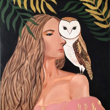 Malerei mit dem Titel "THE SILENT OBSERVER" von Ana Noronha, Original-Kunstwerk, Acryl Auf Keilrahmen aus Holz montiert