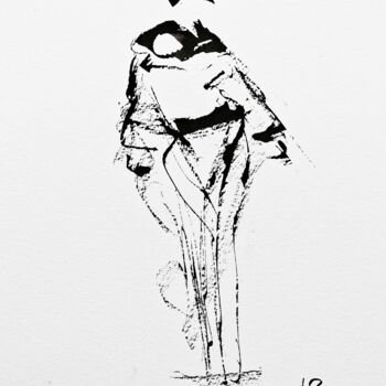 Disegno intitolato "365 12/01/2022" da Ana-Paula Bès, Opera d'arte originale, Inchiostro