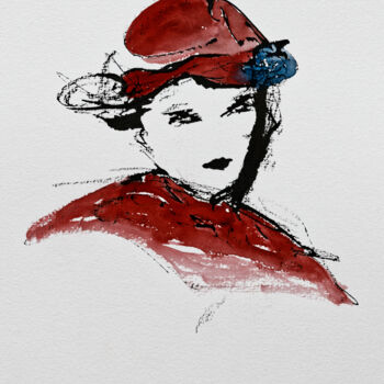 Zeichnungen mit dem Titel "365 18/01/2022" von Ana-Paula Bès, Original-Kunstwerk, Tinte