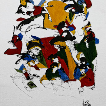 Disegno intitolato "365 23/01/2022" da Ana-Paula Bès, Opera d'arte originale, Inchiostro