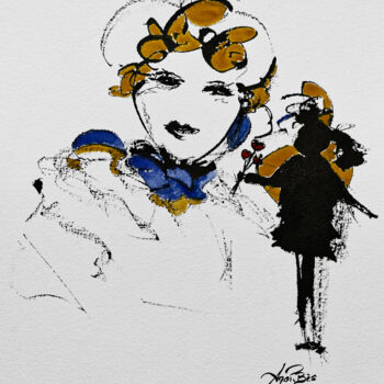 Zeichnungen mit dem Titel "365 25/01/2022" von Ana-Paula Bès, Original-Kunstwerk, Tinte