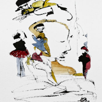Disegno intitolato "365 27/01/2022" da Ana-Paula Bès, Opera d'arte originale, Inchiostro