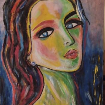 Painting titled "LA FE" by Ana Petra León, Original Artwork, Acrylic Mounted on Wood Stretcher frame