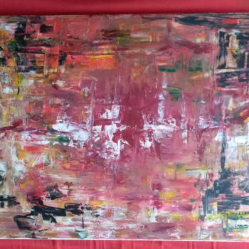 Malerei mit dem Titel "Crimson" von Ana Slovic, Original-Kunstwerk, Acryl