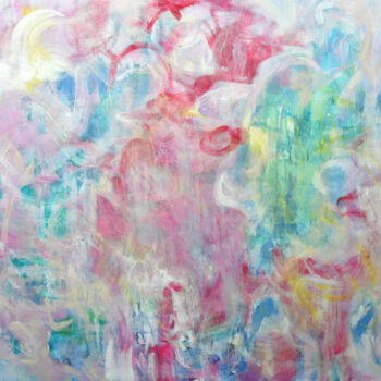 Painting titled "The sun dances in t…" by Ana Smarz, Original Artwork, Acrylic Mounted on Wood Panel