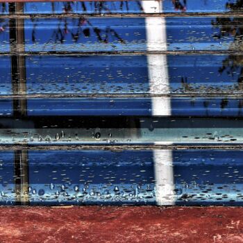 Photographie intitulée "fenêtre sur bleu" par Anne-Marie Bertin, Œuvre d'art originale, Photographie numérique