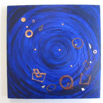 Painting titled "Detritus cósmico" by Ana María Beaulieu, Original Artwork, Collages