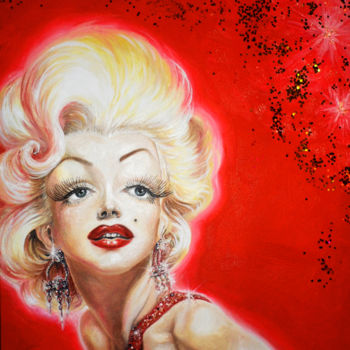 Painting titled "Marilyn" by Maria Anabel Rauber, Original Artwork, Oil