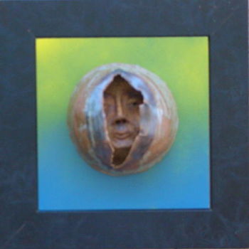 Скульптура под названием "half sphere blue 2" - Ana Carolina Moreno, Подлинное произведение искусства