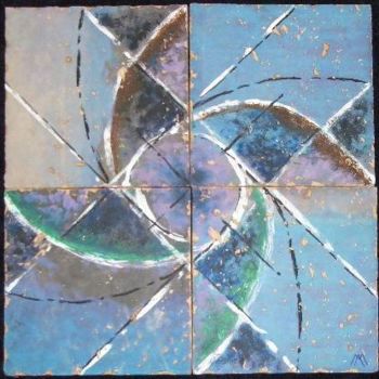 Pittura intitolato "mosaic  energy 1" da Ana Carolina Moreno, Opera d'arte originale, Olio