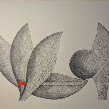 Drawing titled "Leaves" by Ana Colombo, Original Artwork, Watercolor