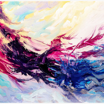 Pintura titulada ""Nube Tormentosa"" por Ana Maria Cortes, Obra de arte original, Acrílico
