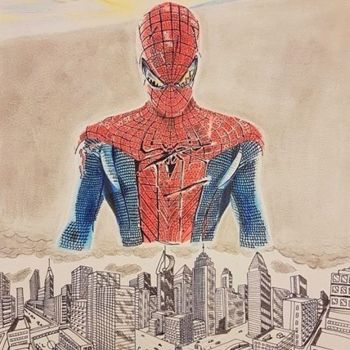 Drawing titled "My amazing spider m…" by Anael Hoffschneider, Original Artwork, Pencil