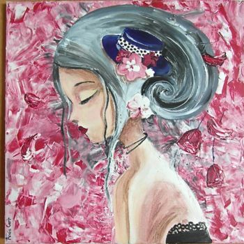 Painting titled "Chagrin d'amour" by Anaïs Cart, Original Artwork, Oil
