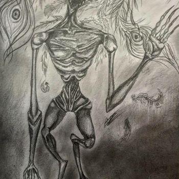 Drawing titled "Friendly Monster" by Anaïs Lr, Original Artwork, Pencil