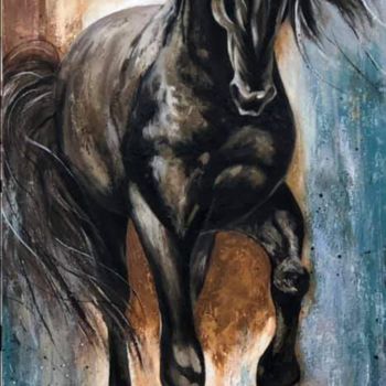 「Horse_」というタイトルの絵画 Ana Isacによって, オリジナルのアートワーク, オイル