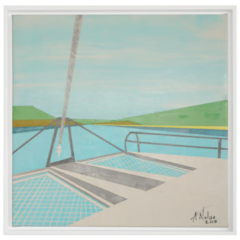 Painting titled "Sur le pont" by Anaïse Nolan, Original Artwork