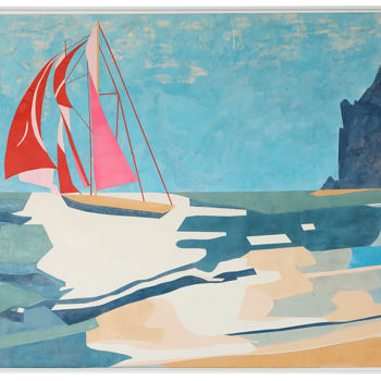 Pittura intitolato "Beach" da Anaïse Nolan, Opera d'arte originale