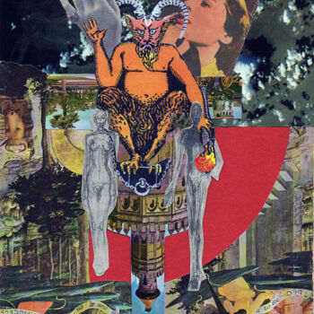 Collages titulada "Diablos" por Analía Gómez Camacho, Obra de arte original, Collages