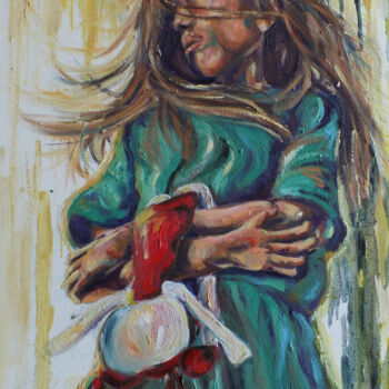 Painting titled "Mejor no te cuento…" by Analía Alfano, Original Artwork, Oil