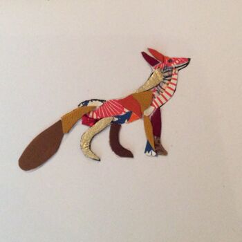 Collages titled "Little Fox. Petit R…" by Ana-Luisa De Cavilla Scrutton, Original Artwork, Collages