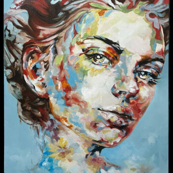 Painting titled "Nicolle" by Anamaria Cepoi, Original Artwork, Oil