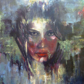 Schilderij getiteld "RETRATO 1" door Ana María Gonzalez Jimenez, Origineel Kunstwerk, Acryl