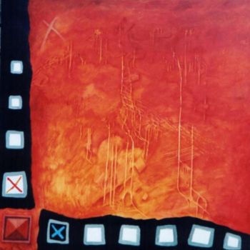 Pittura intitolato "Corazon Sedicioso" da Ana Maria Hidalgo, Opera d'arte originale