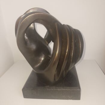 Sculpture intitulée "Diálogo das mãos" par Anamaria Vieira, Œuvre d'art originale, Bronze
