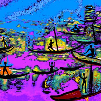 Digital Arts με τίτλο "JOYFUL EVENINGdsc-0…" από Anandswaroop Manchiraju, Αυθεντικά έργα τέχνης, Ψηφιακή ζωγραφική