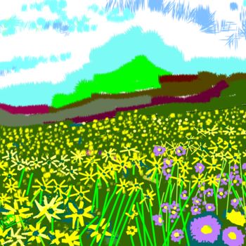 Digital Arts με τίτλο "valley-of-flowers-4…" από Anandswaroop Manchiraju, Αυθεντικά έργα τέχνης, Ψηφιακή ζωγραφική