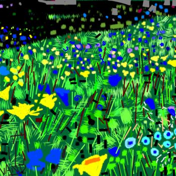 Arts numériques intitulée "valley-of-flowers-5…" par Anandswaroop Manchiraju, Œuvre d'art originale, Peinture numérique