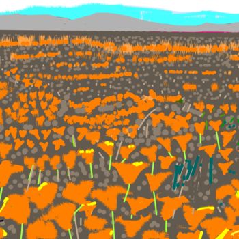 Digitale Kunst mit dem Titel "valley-of-flowers-8…" von Anandswaroop Manchiraju, Original-Kunstwerk, Digitale Malerei