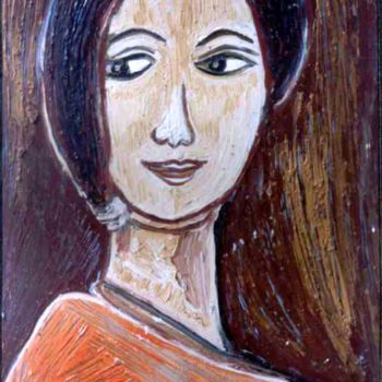 Pintura intitulada "HEAD-9,  .jpgxrayh0…" por Anandswaroop Manchiraju, Obras de arte originais, Óleo