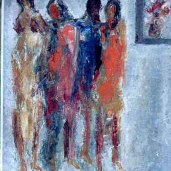 Malerei mit dem Titel "DANCE DANCE AND DAN…" von Anandswaroop Manchiraju, Original-Kunstwerk, Öl