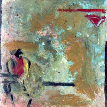 Malerei mit dem Titel "SEATED LADY, OIL ON…" von Anandswaroop Manchiraju, Original-Kunstwerk, Öl