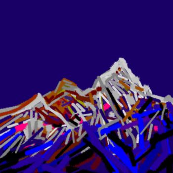 Digitale Kunst mit dem Titel "MOUNT EVEREST,DIGIT…" von Anandswaroop Manchiraju, Original-Kunstwerk, Digitale Malerei