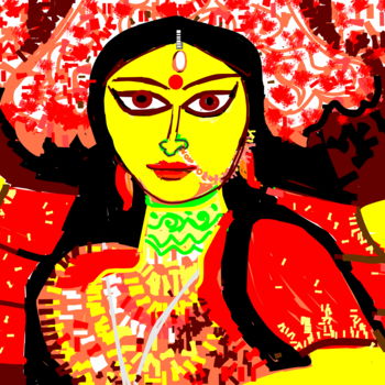 Digital Arts με τίτλο "DIETY-1,  DIGITAL A…" από Anandswaroop Manchiraju, Αυθεντικά έργα τέχνης, Ψηφιακή ζωγραφική