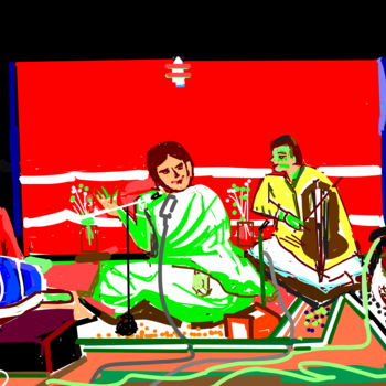 Arte digital titulada "INDIAN MUSIC CONCER…" por Anandswaroop Manchiraju, Obra de arte original, Pintura Digital