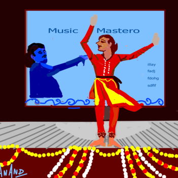 Arte digital titulada "CLASSICAL MALE DANC…" por Anandswaroop Manchiraju, Obra de arte original, Pintura Digital