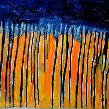 Painting titled "ABSTRACT COLOR DRIP…" by Anandswaroop Manchiraju, Original Artwork, Oil