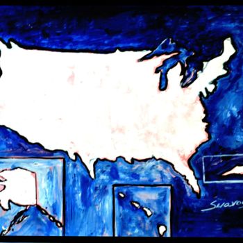Painting titled "UNITED STATES OF AM…" by Anandswaroop Manchiraju, Original Artwork, Acrylic
