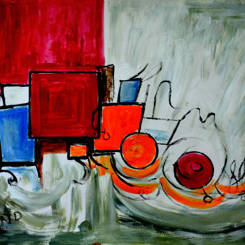 Painting titled "COMPOSITION-3" by Anandswaroop Manchiraju, Original Artwork, Acrylic
