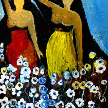 Painting titled "FLORAL QUEENS-4" by Anandswaroop Manchiraju, Original Artwork, Other