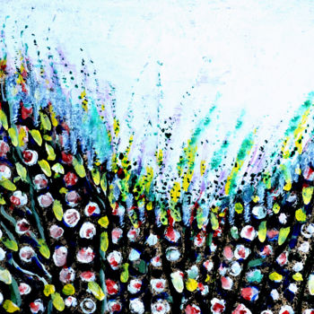 Schilderij getiteld "FLOWERS AND FLOWERS" door Anandswaroop Manchiraju, Origineel Kunstwerk, Anders