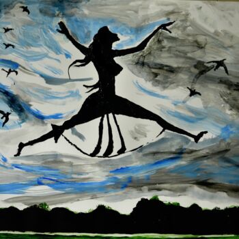 Malarstwo zatytułowany „JOY OF FREEDOM” autorstwa Anandswaroop Manchiraju, Oryginalna praca, Akryl
