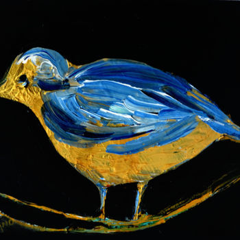 Malarstwo zatytułowany „BLUE BIRD-1” autorstwa Anandswaroop Manchiraju, Oryginalna praca, Akryl