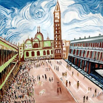 Painting titled "THE VATICAN" by Anandswaroop Manchiraju, Original Artwork, Acrylic