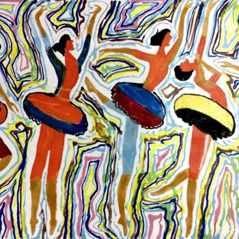 Painting titled "EXPRESSION OF JOY-7" by Anandswaroop Manchiraju, Original Artwork, Acrylic