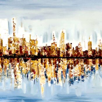 제목이 "CITYSCAPE-1"인 미술작품 Anandswaroop Manchiraju로, 원작, 기름